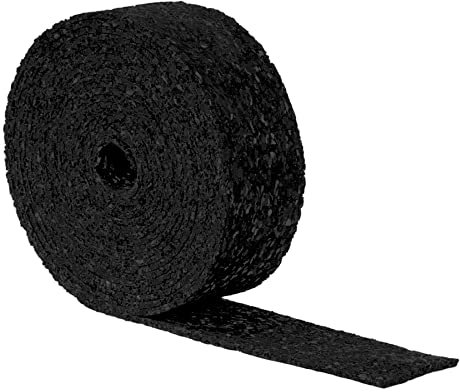 Terrassenpads auf Rolle (5m x 50mm x 3mm) - Gummigranulat, Bautenschutzmatte, Unterlegpads, Terrassenbau - Streifen Gummipads als Unterlage für WPC Terrassendielen und Terrassenplatten - 5Mx50x3mm