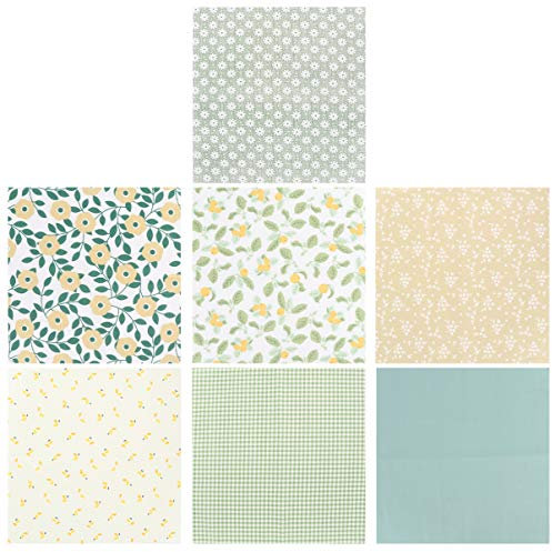 EXCEART 7stücke Teiliges Baumwollstoff Bunten Blumenmustern Für Patchwork Und Nähprojekte Für Scrapbooking Und Kreative Bastelarbeiten