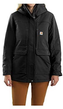 Carhartt Dam avslappnad passform, isolerad traditionell superDUX-rock, svart, L