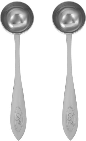 UPKOCH Edelstahl Kaffeemesslöffel 2 Stück 20 Ml Messlöffel Set Für Kaffee Milchpulver Und Gewürze Küchenhelfer Mit Gravierten Maßen Rostfrei Und Korrosionsbeständig