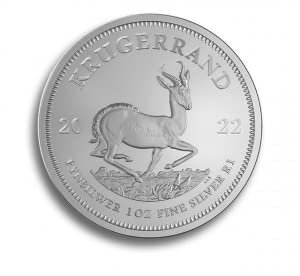 1 Unze oz Silber Silbermünze Krügerrand 2022 einzeln in Münzkapseln verpackt