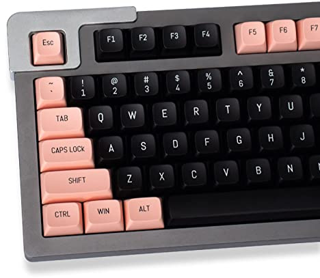 Pink Black Keycaps Set 150 Keys MSA Profile Doubleshot Custom Keycaps for Cherry MX Gateron Box Switches Mechanical Gaming Keyboard