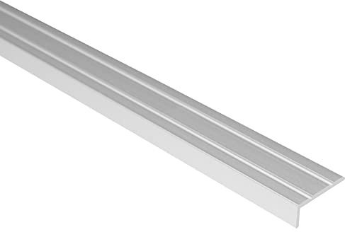 Effector Alu Treppenschiene selbstklebend 180 cm 25x10 mm Silber Alu | Selbstklebende Montage, Aluminium Oberfläche, Langlebig