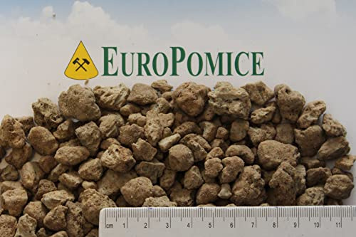 Pomice per Piante, Granulometria 6/14 mm, 1 kg (1,5 Litri) Pietra per piante Grasse, Bonsai, Acquario, Inerte Vulcanico leggero e Naturale