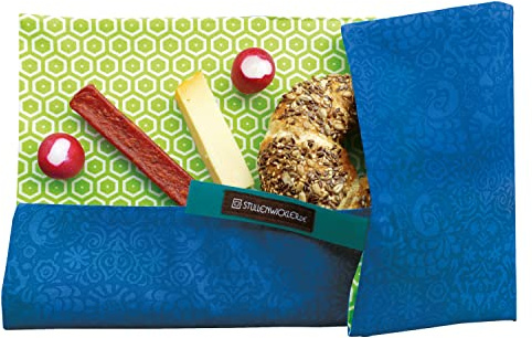 Royal Blue – Stullenwickler – Wiederverwendbares Snacktuch, Brottuch, Brötchentuch, Sandwichtuch für Wandern, Büro und Schule statt Brotdose