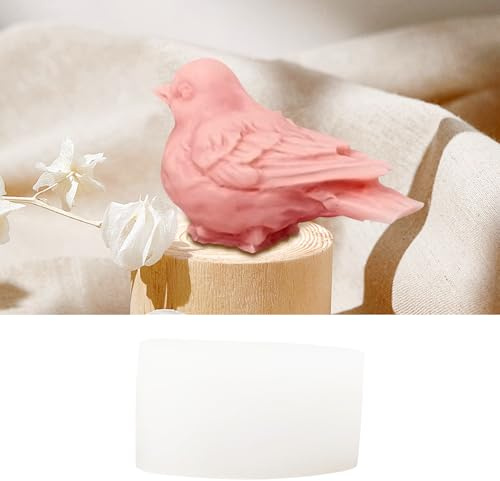 2 St 3D Vogel Silikonform Kerzenformen Seifenform Vogel Kuchen Fondant Silikon Formen Backform für Tortendeko, Schokolade, Seife, Sojawachs Kerzen, Handwerk Dekoration (1 Stück)