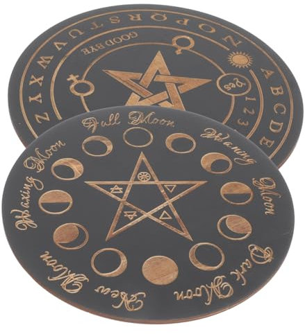 Alasum 6 STK Weissagungs-informationstafel Pendelbrett Altar Liefert Heim-wahrsagerei-Requisite Tischdecke Home-Board-Dekoration Weissagungsplatte Schnitzen Desktop- Hölzern