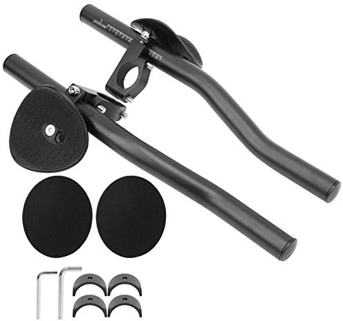 Adjustable Armrests, TT Handlebar, Alloy Bike Rest Bars Bike Extension Handlebars Aluminium Alloy Aerobar Suitable for Road Triathlon Mountain Long Distance Riding Relaxation