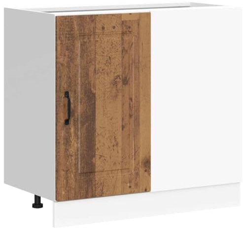 vidaXL Mueble bajo de Cocina Kalmar de Madera Antigua de ingeniería, Mueble bajo de Fregadero, Mueble bajo de Cocina con cajón, Mueble bajo de Fregadero