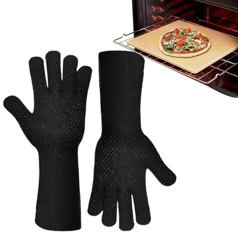 Duroecsain BBQ Kitchen Silikon-Ofenhandschuhe,Silikon-Ofenhandschuhe - Grillhandschuhe mit extra langem Handgelenkdesign - rutschfeste Anti-Verbrühungs-Handschuhe, Backhandschuhe für Öfen, Grills,