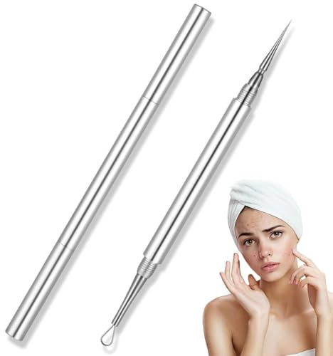 IKOPFLN 1 piece blackhead remover, pimple removal tool, comedone squeezer, tweezers blackhead remover