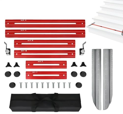 Solid Stair Step Gauge, Stair Step Measuring Tool, Shelf Writer Layout Tool for Stairs | High Performance Stair Step Layout Gauge for Home, Factory, School