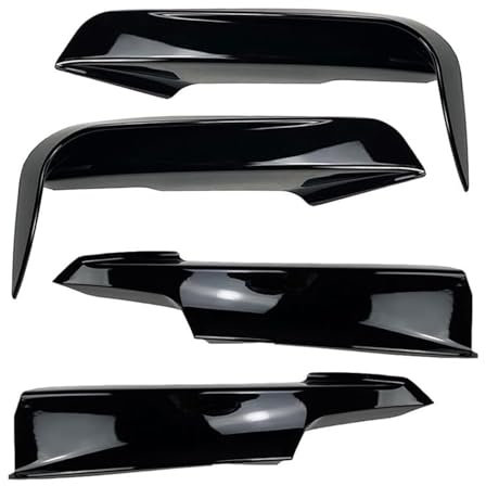Frontstoßstange Lippe Für B&MW F30 F31 F35 320i 328i 330i 335i 340i 316d 2012–2019 Frontstoßstange Splitter Trim Kit Nebelscheinwerfer Lampenabdeckung Canards Frontspoiler(Gloss Black Set)