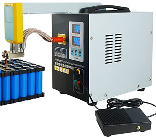 GLJTUO Saldatrice A Punti per Batterie da 3,6 Kw, Saldatrice A Impulsi per Batterie al Litio 18650 14500, Batteria da Lavoro, Braccio Telescopico Magnetico Staccabile, Saldatric,