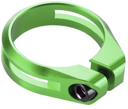 HESHUWEN Sattelklemme Ultraleichte Fahrrad Sattelstütze Klemme Aluminium Legierung Radfahren Sattel Sattelstütze Klemme for 27,2/30,8/31,6mm Fahrrad Teil Sattelklemme(Green 34.9mm)