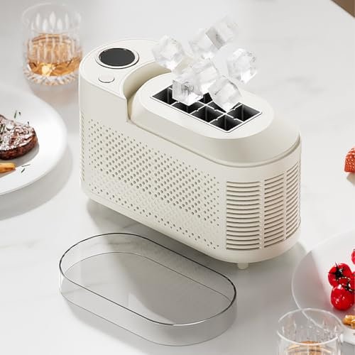 Mini máquina para Hacer Hielo de encimera para el hogar, máquina portátil para Hacer Cubitos de Hielo pequeños y Transparentes, Lista en 10 Minutos, bajo Nivel de Ruido y Ahorro de energía