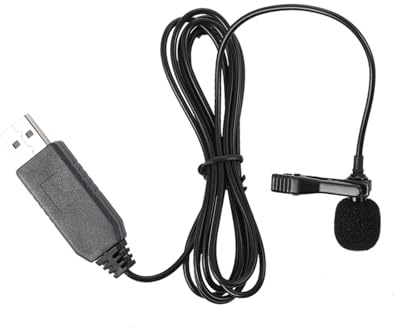 ELAYARD Microfono Usb Condensatore Per Computer Microfono Per Conferenze Clip Bavero Riduzione Del Rumore Adatto Per Videochiamate Riunioni e Streaming