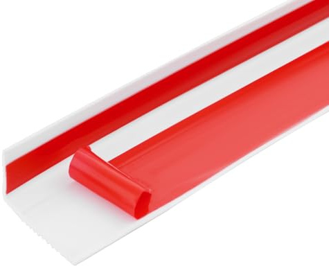 DOPBENT 10 Meter Rutschfeste Treppenkante, Treppenkantenprofil, Selbstklebend PVC Treppenkanten-Schutzprofil, Wasserdicht Rutschfest Treppenkantenschutz, 10mx5cmx2.5cm (Weiß)