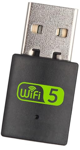 Denash Adaptador USB -WiFi 600m Adaptador de Red Inalámbrica de Doble Banda para PC y Computadoras Portátiles, 5.0 Drive para 11, 10, 8.1, 7 Tamaño Compacto, Amigantes de Viaje