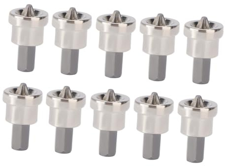 CTIRCHIU 10 pièces Embouts de Vissage Hexagonaux pour Plaques de Plâtre Acier avec Butée de Profondeur pour Vis à Cloison Sèche Compatibles Perceuses Filaires Fil