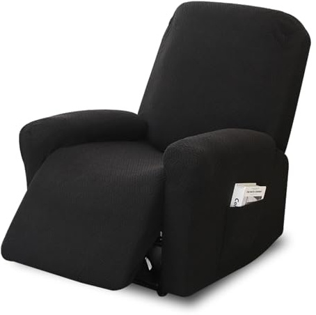 CAAGGMM 4-Teilig All-Inclusive Sesselbezug, Komplett Sesselbezug mit Taschen, Waschbar Stretch Relaxsessel Bezüge, Stretchy Split All-Inclusive Sofabezug, für Sessel, Loungesessel