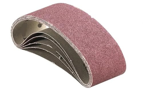 Carta Abrasiva Per Levigatrice 5 pezzi nastri abrasivi 100 * 610mm nastro abrasivo 40-120 grane carta vetrata for legno metallo morbido strumento di lucidatura(5pcs Grit 80)