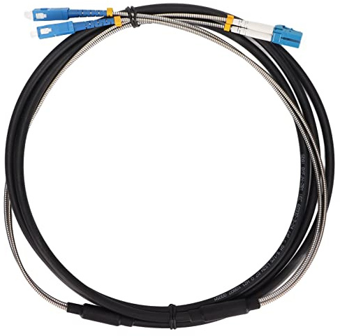LIYJTK Cavo in fibra ottica SC a LC Cavo patch corazzato monomodale 3 metri Rete per data center Ethernet durevole ad alte prestazioni Metallo PVC nero