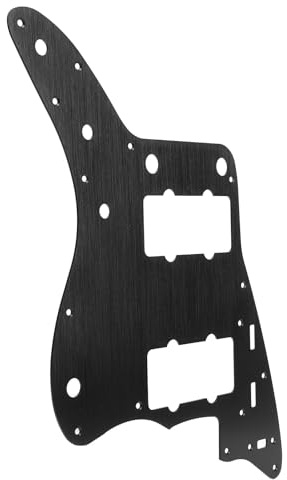 Jazzmaster Gitarren Pickguard aus Aluminiumlegierung, 13 Schraublöcher, Kratzschutzplatte für E-Gitarre, Schwarz, Kompatibel mit Vintage und Modern Jazzmaster Gitarren