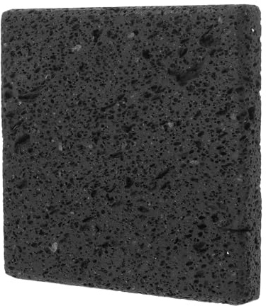 ERINGOGO Pietra Vulcanica per Grigliare 10x10x1,5 Cm, Piastra Barbecue Coreano in Roccia da Cucina Naturale per Grigliate Salutari senza Fumo, Uso Interno ed Esterno, Antiaderente