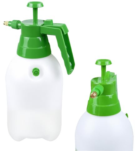 Crisalide® - Bomba a presión manual de 2 litros, pulverizador con chorro ajustable y boquilla de latón, pulverizador a presión para agua, plantas, huerto, jardín y tratamientos líquidos