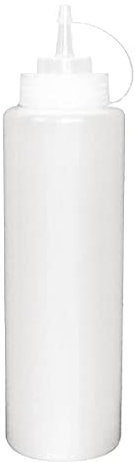 12oz Squeeze Bottle -Wide Mouth Clear Ideal for Sauce Ketchup Mustard Mayonnaise Oil Vinegar Salad Dressing