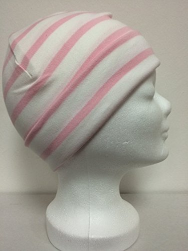 modAS Bretonisk rullhatt randig olika storlekar och färger (41 vit/rosa, 0 = upp till 46 cm huvudomkrets)