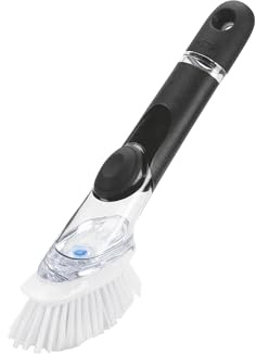 OXO Good Grips Soap Dispensing Dish Brush, Black, White, Pack of 1