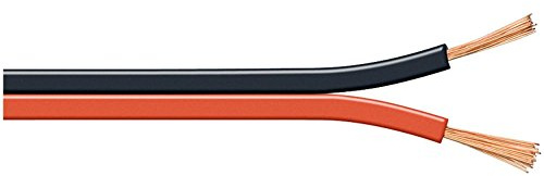 Goobay 15024 Lautsprecherkabel 2x2,5mm² CCA Litze / Boxenkabel Audio Kabel Meterware / Speaker Cable Litzenkabel Audiokabel / Subwoofer Kabel / Rot Schwarz / 100m