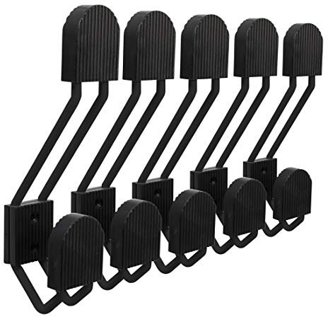 Häusler Onlinehandel GmbH Garderobenhaken 5 x Klapphaken GH - 7503 Schwarz Kleiderhaken Hantuchhalter