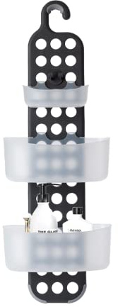 Blue Canyon 3 Tier Adjustable Plastic Shower Caddy, Hanging Caddy, No Drill Plastic Bathroom Shelf, Non-Rusting Storage Shelve, Bathroom Organisation Shelf, Shower Basket Organizer