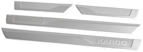 Skoda 57A071303 Einstiegsleisten Türleisten Aluminium Türschweller Zierleisten, mit Karoq Schriftzug