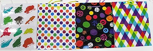 4 Stück Geschenktaschen Groß DIN A4 Geschenkbeutel 32x26x12cm Geburtstag Geschenktüten Papier 160g/m2 Geschenkverpackung Set Large