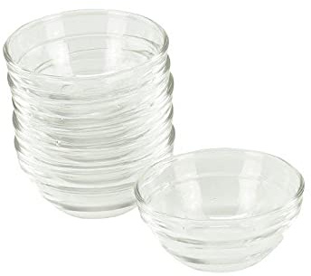 GVK ECO Glasschüssel Ø 6cm 6 Stück im Set Beilagenschüssel Dessertschale Stapelschale