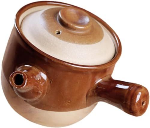 DIXII Terracotta Pentola per Medicinali Pentola Calda Fornello Pentole Brasiera con Coperchio Pentola Calda Cinese Utensili da Cucina Stufa Pentola per Cottura Pentola di Argilla
