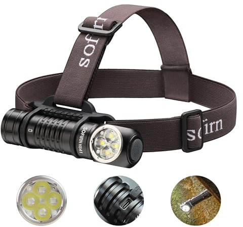 Linterna de cabeza recargable de 4000 lúmenes weneasker, Sofirn HS41 linterna frontal LED de 5000K y alta CRI, linterna magnética para trabajo, jogging, camping