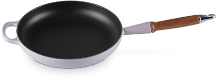 Le Creuset Padella in ghisa smaltata con manico in legno alpino, 26 cm, scalogno