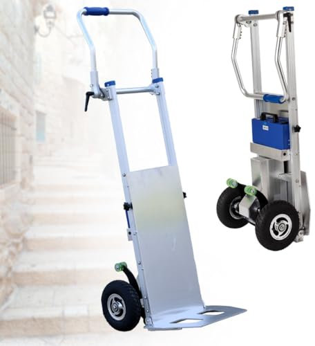 FANGZHL Elektrischer Treppensteiger,Zusammenklappbarer Treppensteiger,Robuster Trolley Auf Rädern,Electric Stair Climber Aus Aluminiumlegierung,Geeignet Zum Tragen Schwerer Gegenstände A