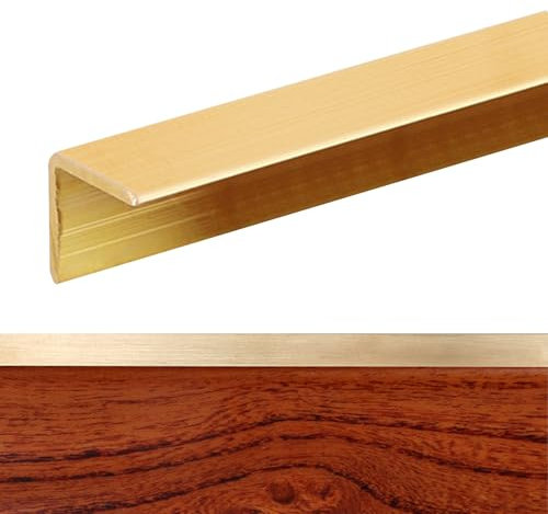 Striscia di Soglia Ottone Spazzolato Protezione Per Bordi Scale Modanatura A L, Profilo Per Gradini Per Pavimenti In Piastrelle/cemento, Interni Esterni Scale Profilo Per Bordi Soglia(15x15mm(0.59x0.