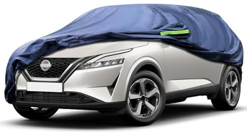 Svnqney Autoabdeckplane 10 Schichten Vollgarage Autoabdeckung Vollgarage Staubdicht Wasserdicht Autohülle Autoplane Car Cover für Nissan Qashqai 2006-2025 J10/11/12 Hatchback