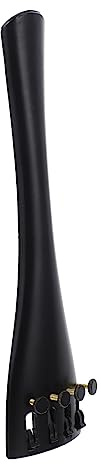 Cello Saitenhalter 4/4 aus Aluminiumlegierung mit Feinstimmung | Schwarz, für Cello, Leicht zu Ersetzen und Einfach zu Montieren, Robustes Instrumententeil