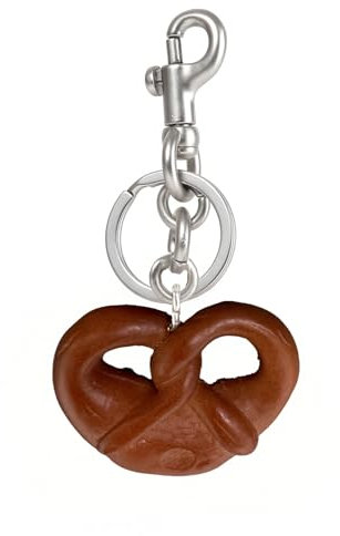 ZACAGO Breloque de sac à fruits - Porte-clés - Accessoire de sac à main - Cadeau pour femme, Pain/bretzel