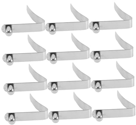 Totority 12pcs Shape Spring Clips for Kayak Paddle Tent Pole Push Button Locking Tube Pins Manganese