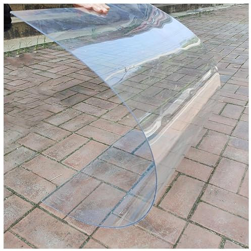 Wasserdichte Gewächshausplatte, Gewächshaus Platten Stegplatten, Durchsichtige FRP Dachplatte, Für Wintergarten,Carport, Terrasse, Freien,Vordächer,Fenst(Size:122x1000 cm(4x32.8ft),Color:Clear:1.2 MM)