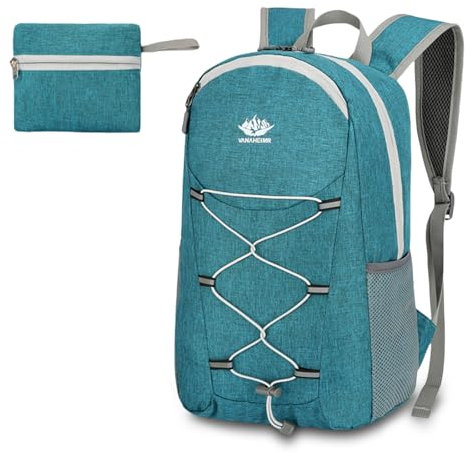 VINPAM Small Hiking Backpack 12L – Lightweight Waterproof Rucksack, Walking Backpack for Men & Women, Camping Daypack, Travel Bag, Compact Back Pack for Cycling, Climbing, Small Rucksack (Blue)